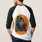 「頭の切れるデジタル女性」 Tシャツ (裏面)