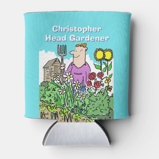 頭の庭師。名前の選択を追加。 缶クーラー (正面)