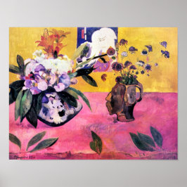 頭の形の花瓶のある静物画 | ポール・ゴーギャン | ポスター