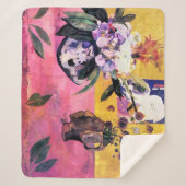 頭の形をした花瓶を持つ静物人生 | Paul Gauguin | シェルパブランケット (正面)