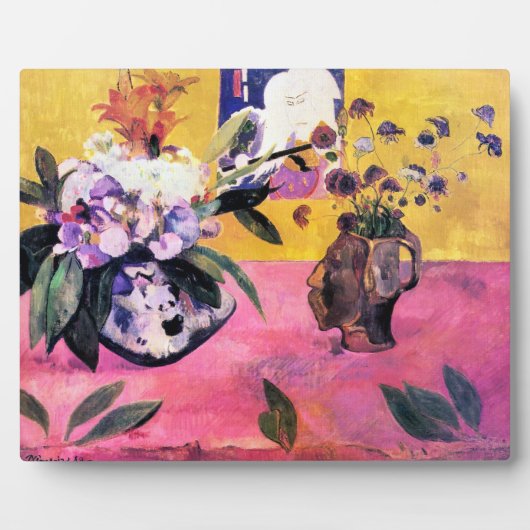 頭の形をした花瓶を持つ静物人生 | Paul Gauguin | フォトプラーク (正面)