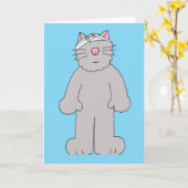 頭の怪我が早く治る漫画キャット カード (黄色い花)