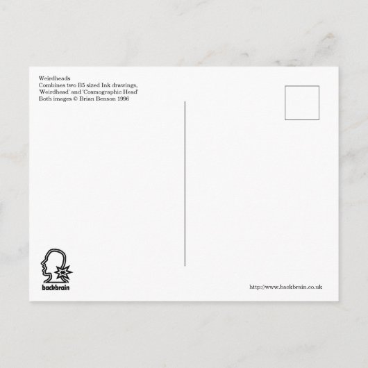 頭の悪い ポストカード (裏面)