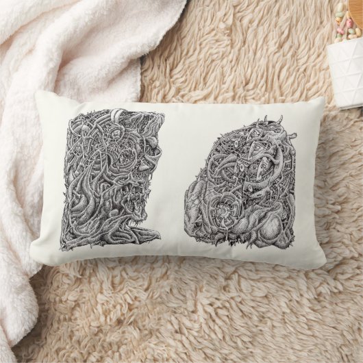 頭の悪い ランバークッション (ブランケット)