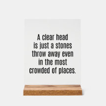 頭の澄んアクリルの看板