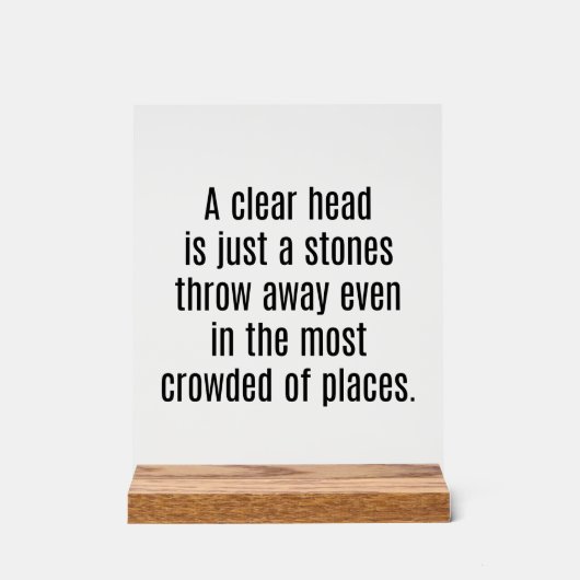 頭の澄んアクリルの看板 アクリルサイン (正面)