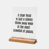 頭の澄んアクリルの看板 アクリルサイン (傾斜)