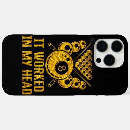 頭の良いビリヤードのことわざメンタル戦略について Case-Mate iPhoneケース (裏面 (横))