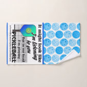 頭の青い緑I's Pickleball 遊 Court ハンドタオル (ハンドタオル)