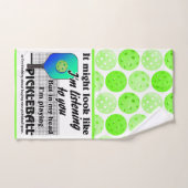 頭の青い緑I's Pickleball 遊 Court ハンドタオル (ハンドタオル)