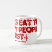 頭の食べ悪い人を先にゾンビだ！ コーヒーマグカップ (正面右)