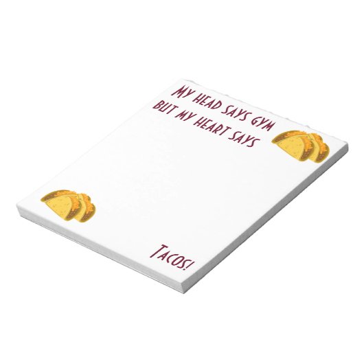 頭はジムと言うがハートはタコスと言う ノートパッド (回転)