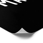 頭をパンプンおもしろいダークブルー ポスター (角)