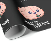 頭をパンプンおもしろいダークブルー ラッピングペーパー (ロールコーナー)