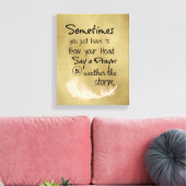 頭を下げて嵐に耐える引用文 キャンバスプリント (インサイチュ (リビング))