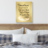 頭を下げて嵐に耐える引用文 キャンバスプリント (インサイチュ (寝室))