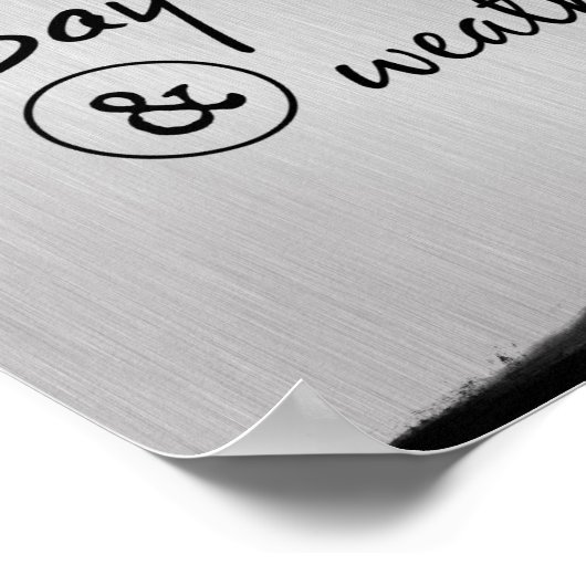 頭を下げて嵐に耐える引用文 ポスター (角)