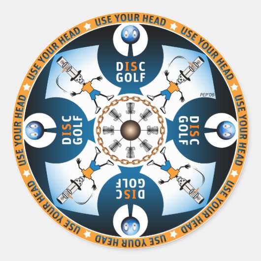 頭を使う ラウンドシール (正面)