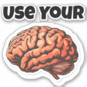 頭を使え シール (正面)