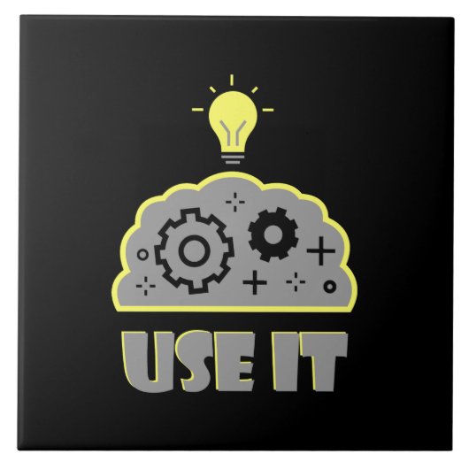 頭を使え タイル (正面)