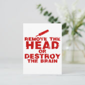 頭を取り除くか、脳ゾンビを破壊する ポストカード (スタンド正面)