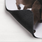 頭を合わせた子犬のグループ マウスパッド (コーナー)