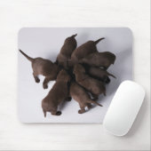 頭を合わせた子犬のグループ マウスパッド (マウス)