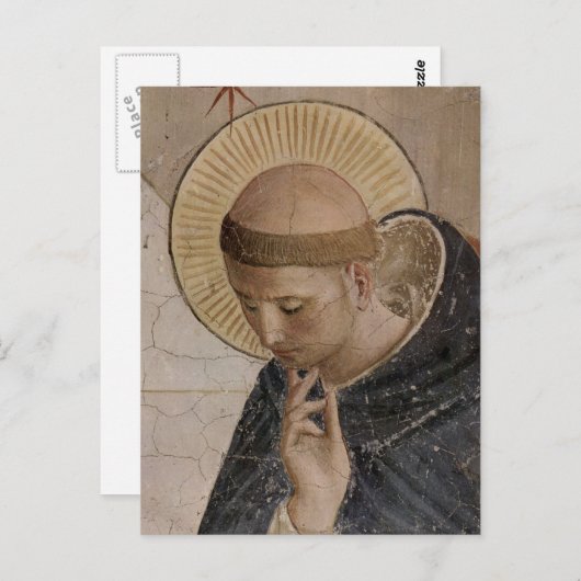 頭を垂れた聖フランシス ポストカード (正面/裏面)