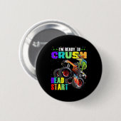 頭を押し潰す準備ができている子供たち恐竜モンスト 缶バッジ (正面&裏面)