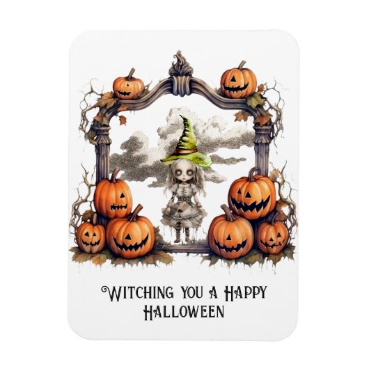 頭を痛めるハッピーハローウィン マグネット (縦)