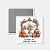 頭を痛めるハッピーハローウィン マグネット (正面/裏面)