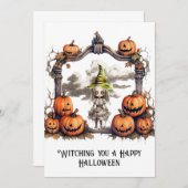 頭を痛めるハッピーハローウィン 招待状 (正面/裏面)