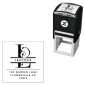 頭ファンシー文字 – L -差出人住所モノグラム セルフインキングスタンプ (インサイチュ)