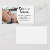 頭マッサージを受ける女性 名刺 (正面/裏面)