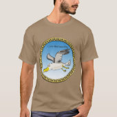 頭上にカ飛んでいるッコを巻き、金ゴールド枠 Tシャツ (正面)