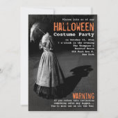 頭不気味無しレディユニークハローウィンパーティ 招待状 (正面)