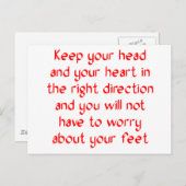 頭保とハートを右に ポストカード (正面/裏面)