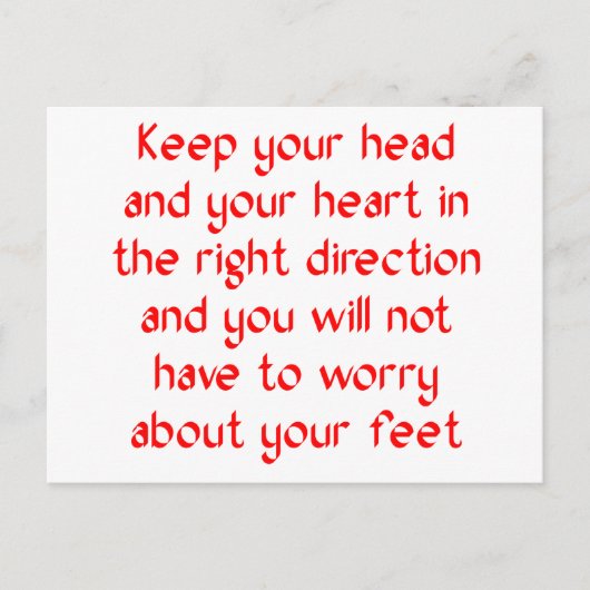 頭保とハートを右に ポストカード (正面)