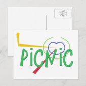 頭字語おもしろい – ピクニック ポストカード (正面/裏面)