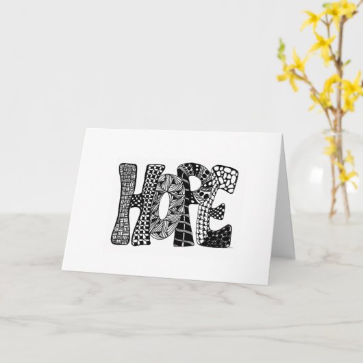 頭字語としてのHOPE感動的 カード (黄色い花)