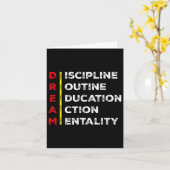 頭字語の成長やる気を起こさせる心を夢見る カード (黄色い花)