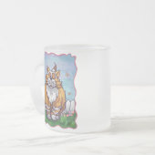 頭尾生姜ねこ フロストグラスマグカップ (正面左)