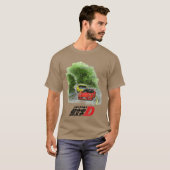 頭文字D マンガ 水彩 車 レース 友達 Tシャツ (正面フル)