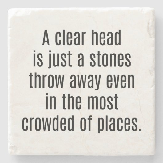 頭澄ん大理石コースター ストーンコースター (正面)