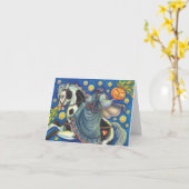 頭無し馬上グリーティングノートカ空白のード カード (黄色い花)