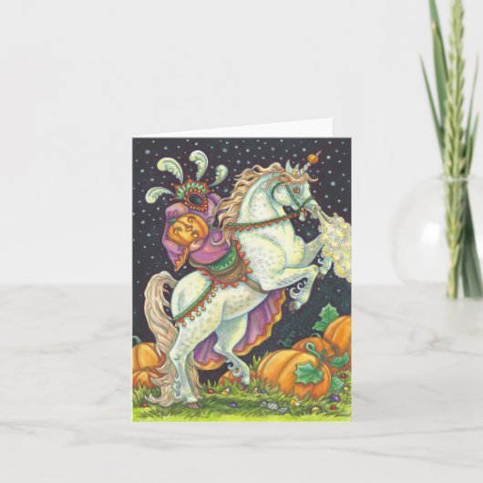 頭無し馬上グリーティングノートカ空白のード カード (正面)