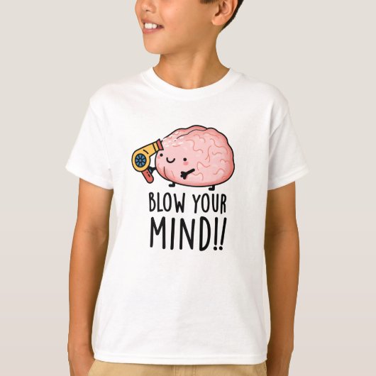 頭爆発！おもしろい脳のダジャレ Tシャツ (正面)