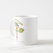 頭疑問に思に投げ投げ投げ コーヒーマグカップ (正面左)