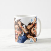 頭痛の女性 コーヒーマグカップ (正面右)