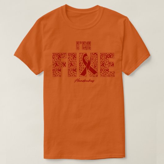 頭痛の認識度素晴らしリボンこの家族We Tシャツ (デザイン正面)